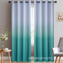 Teal Gradient Blackout Curtains